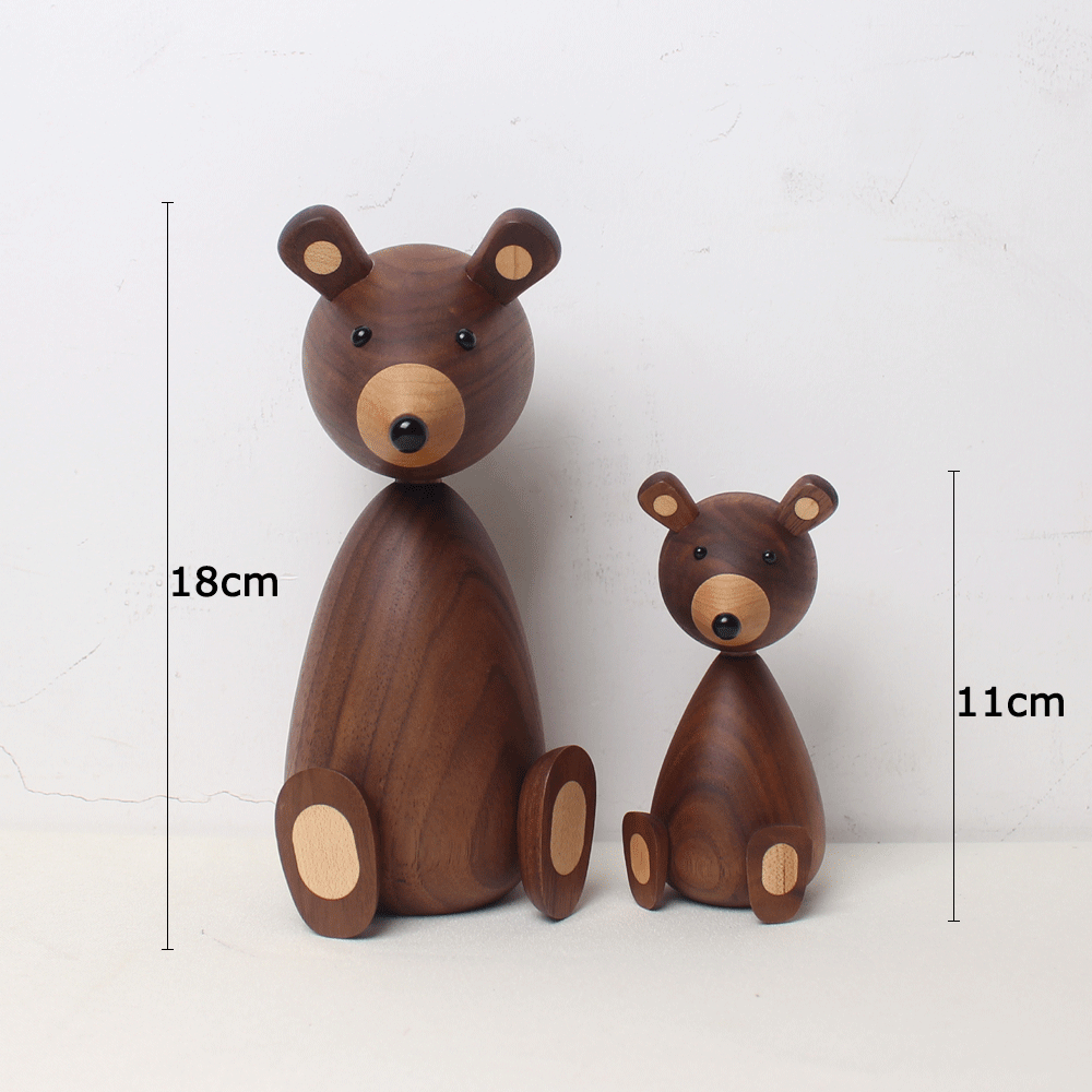 Walnut Brown Bear Figurine Crafts