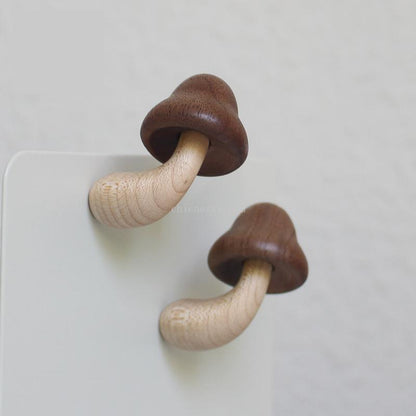 Wooden Carving Magnetic Creative Crafts Decoration Home Accessories Solid Wood Mushroom fridge magnet - chicnests