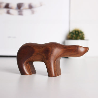 Walnut Polar Bear Ornament