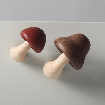 Wooden Carving Magnetic Creative Crafts Decoration Home Accessories Solid Wood Mushroom fridge magnet - chicnests