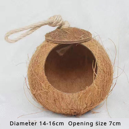 Natural coconut shell bird nest