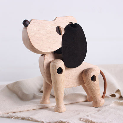 solid wood dog ornaments