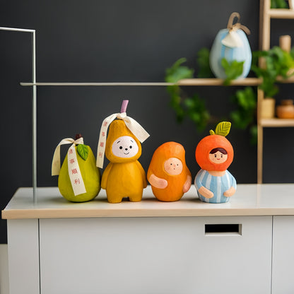 Hand-Carved Creative Fruits & Figurine