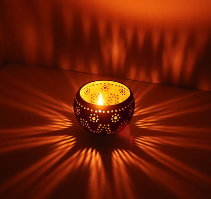 Coconut shell plum candle cup