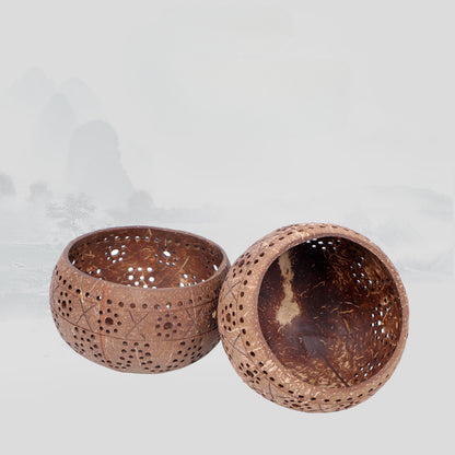 Coconut shell plum candle cup