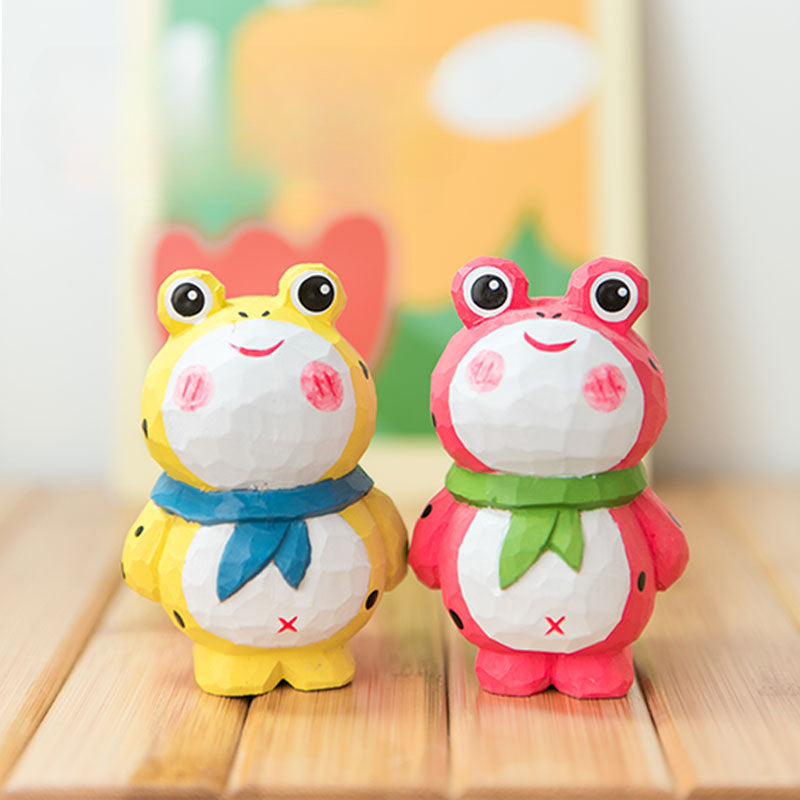 Handmade Colorful Frog Figurine