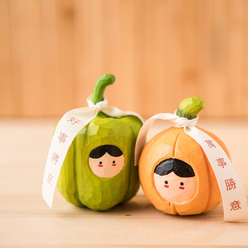 Hand-Carved Creative Fruits & Figurine